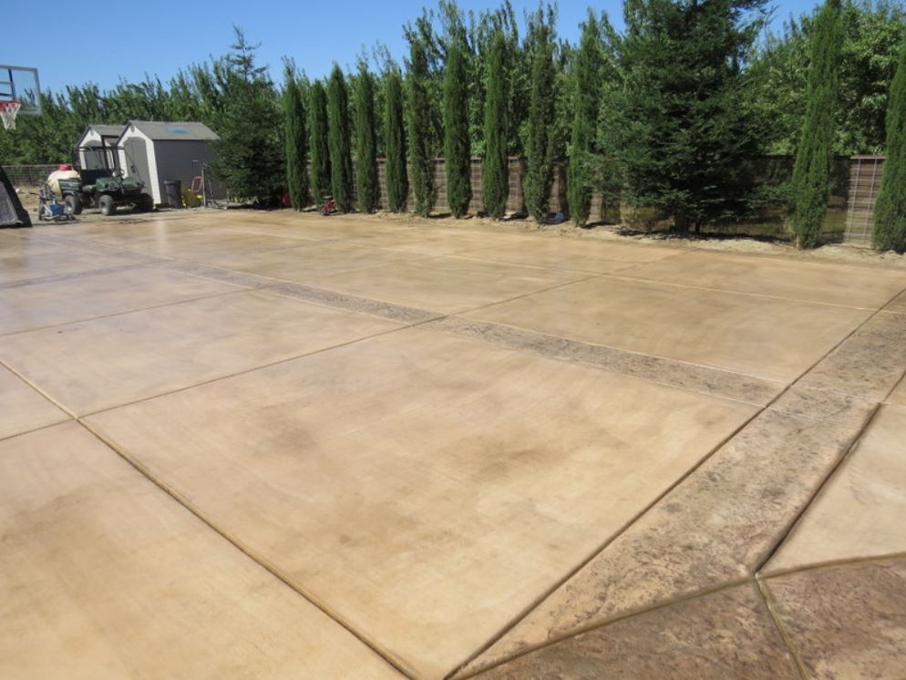 this image shows concrete driveway in San Diego, California