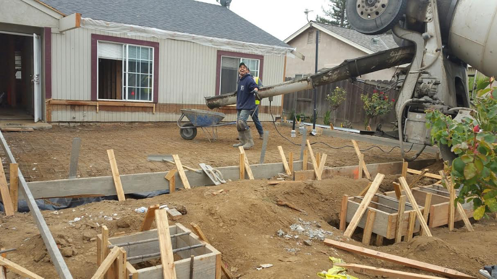 this image shows concrete pouring in San Diego, California