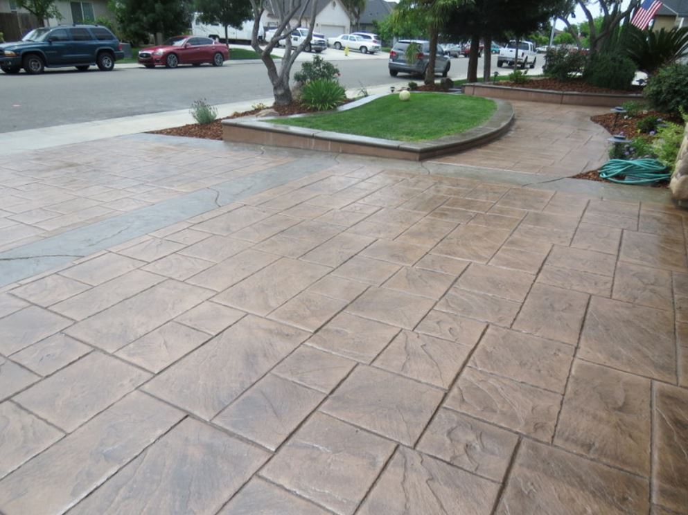 this is a picture of stamped concrete in San Diego, CA